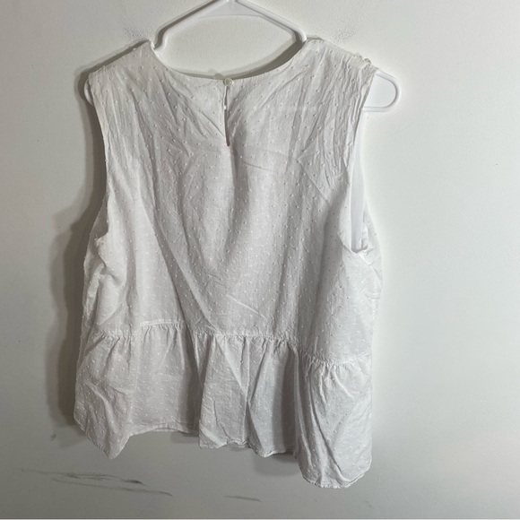 Time and Tru Embroidered Sleeveless Top XL Red Green Tank Top White - Picture 4 of 4